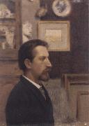 Fernand Khnopff Portrait of a Man oil painting on canvas